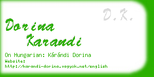 dorina karandi business card